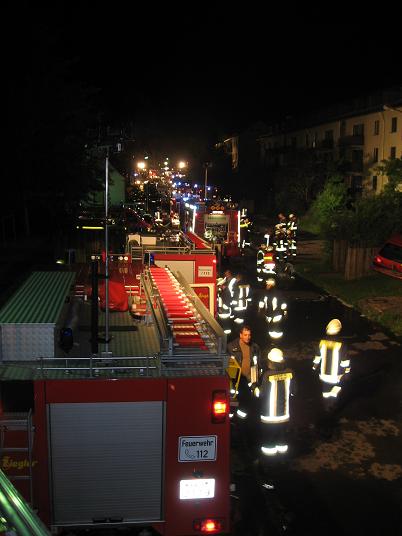 Nachtbung - Gebudebrand